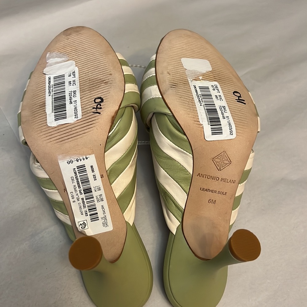 Antonio Melani Joelie Leather Slip-On Dress Sandals - Picture 10 of 11